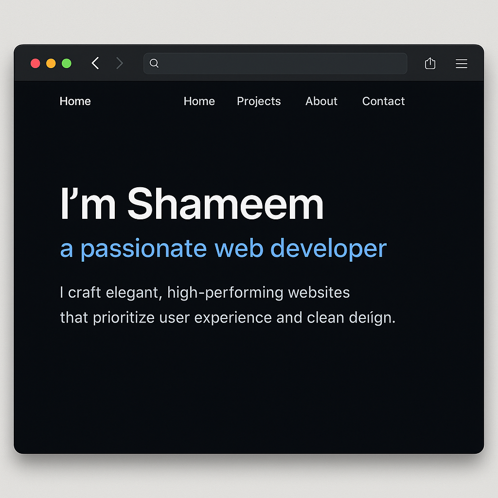 Portfolio Screenshot
